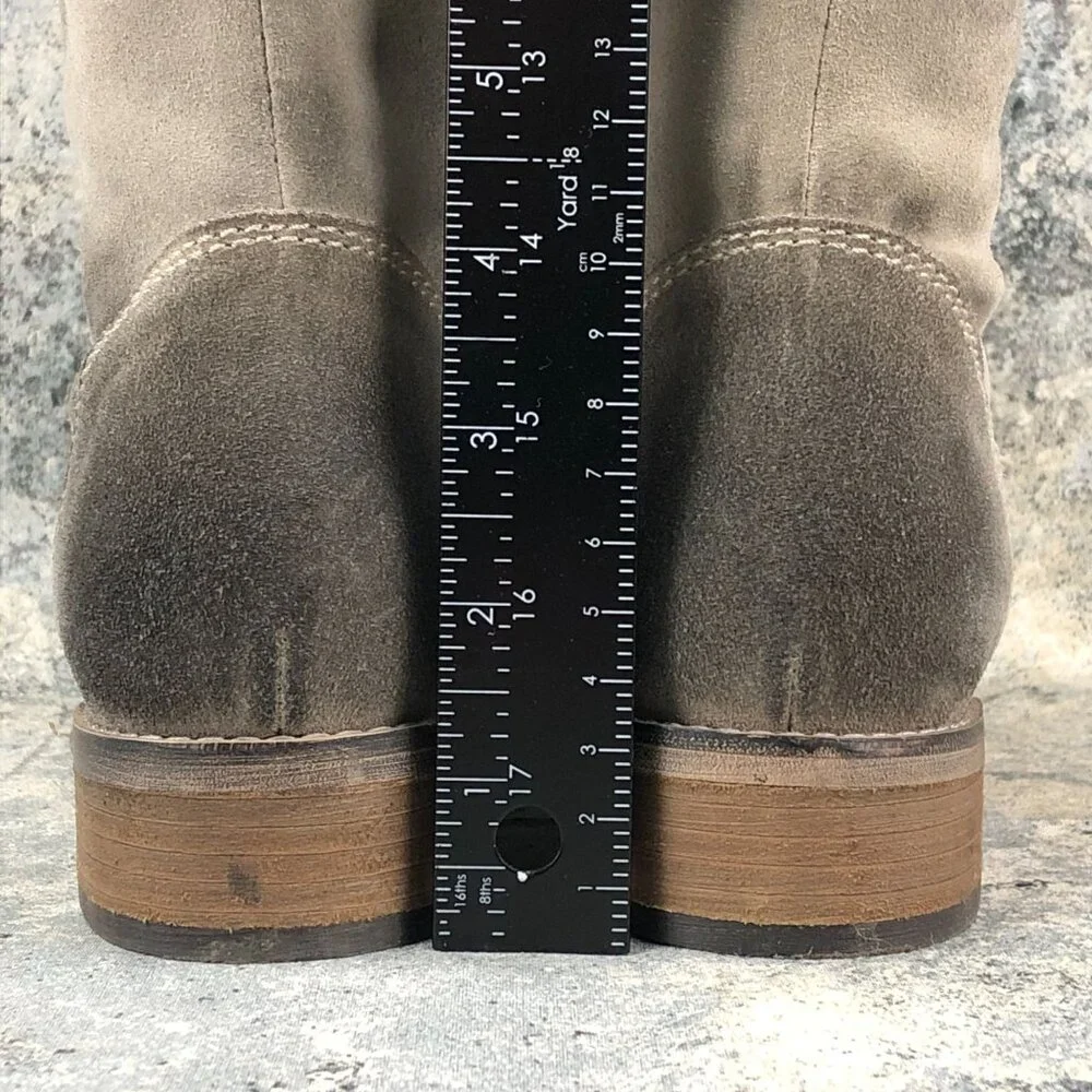 Diba True Women's Size 7 Rainy Nights Grey Suede Partial Side Zip Tall OTK Boots